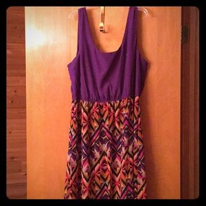 Sleeveless Maxi Dress, Multicolored XXL